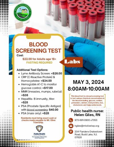 Blood Screening Event (05/03/2024)