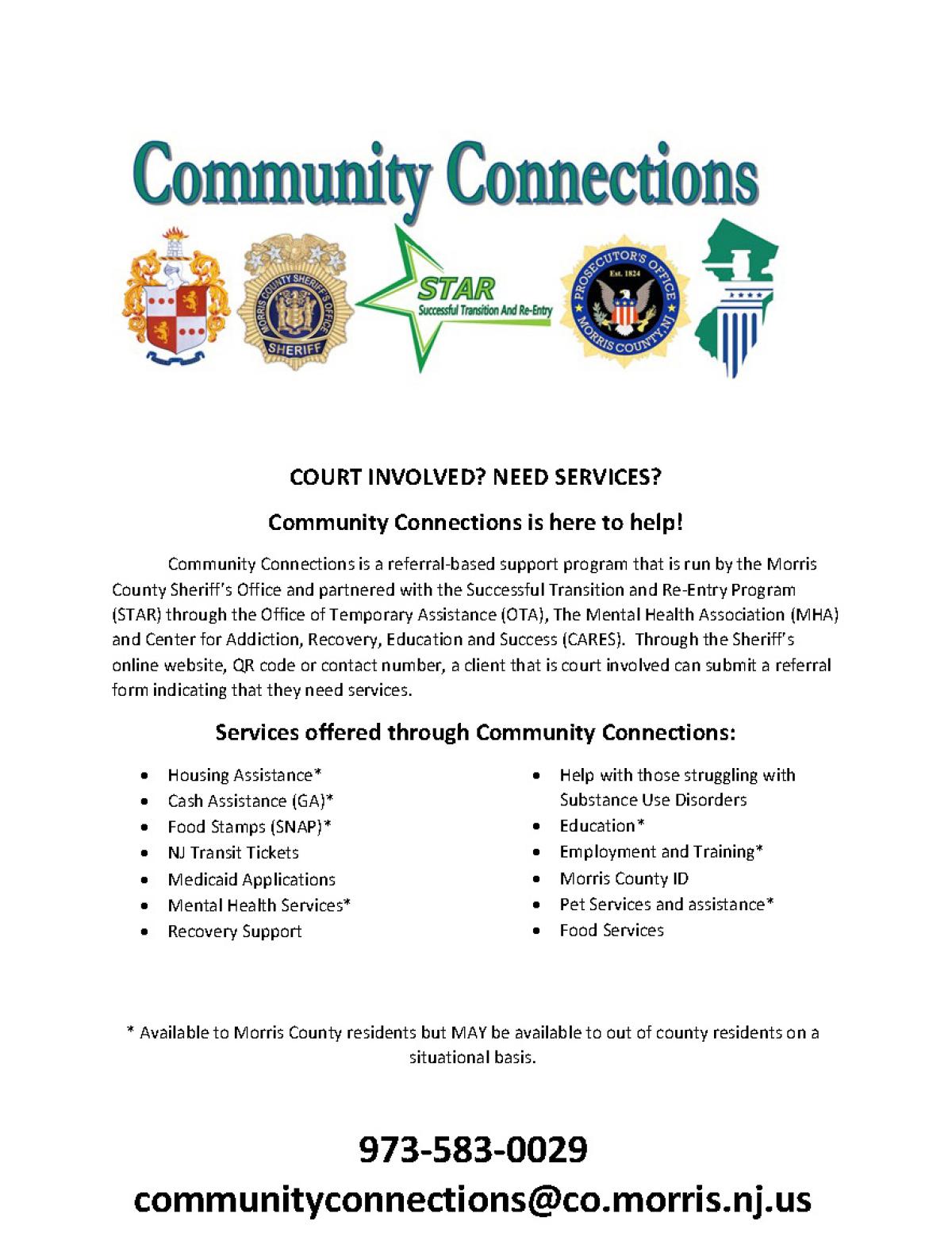 Community Connections – Morris County Info Sheet