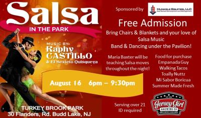 salsa in the park flyer