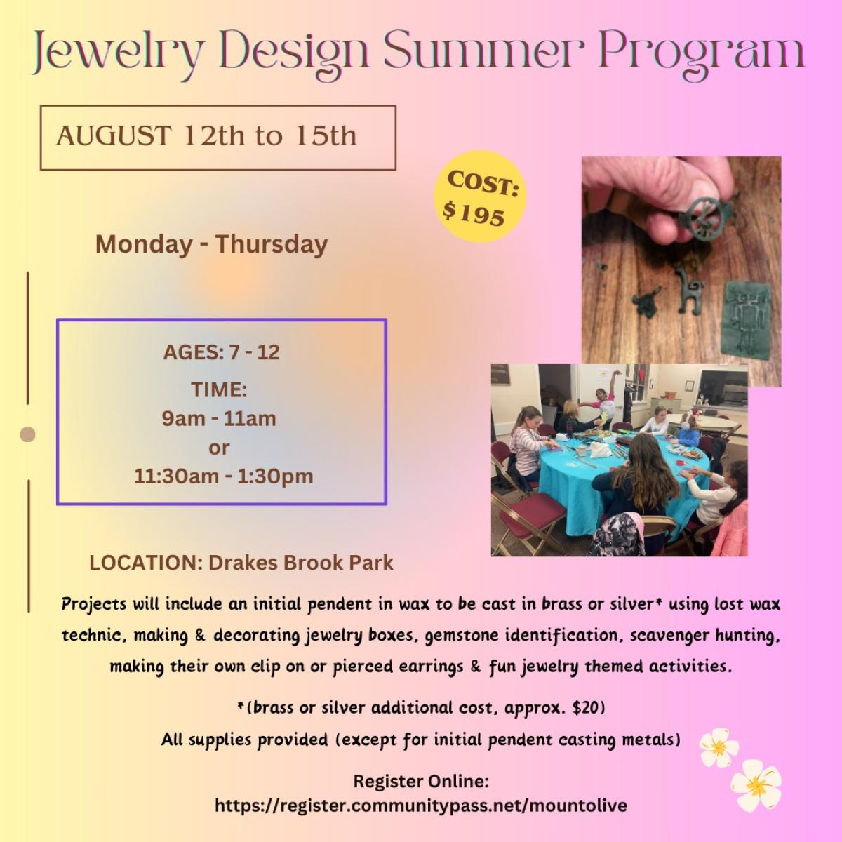 jewelry summer camp kids