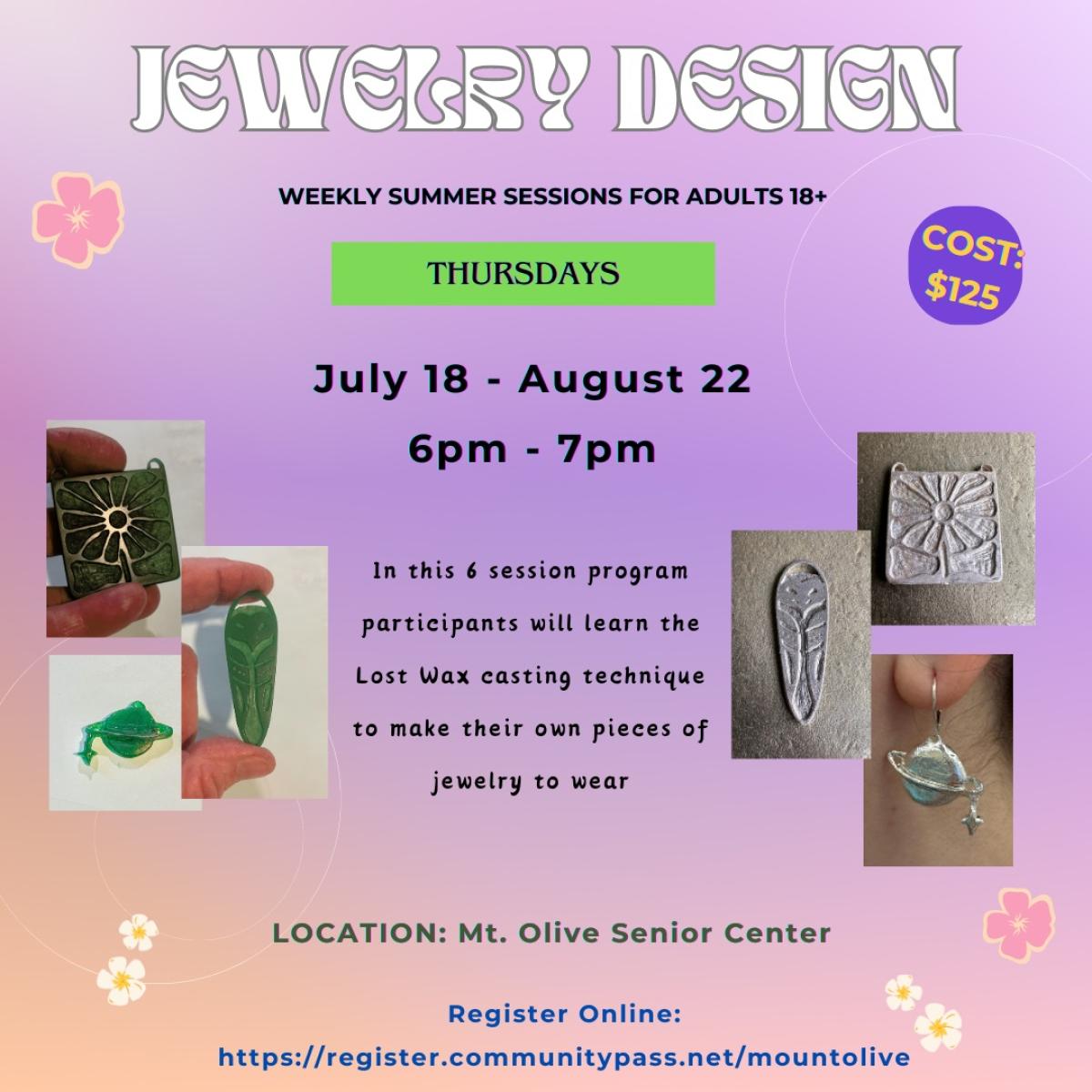 adult jewelry making summer class
